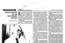 Sobrevivencia de las identidades étnicas  [artículo] Luz Elena Baños Rivas.