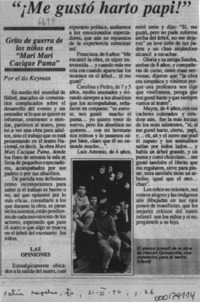 "Me gustó harto papi!"  [artículo] El Tío Keyman.