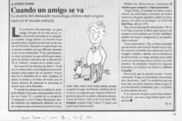 Cuando un amigo se va