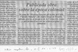 Publicada obra sobre la época colonial