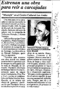 Estrenan una obra para reír a carcajadas  [artículo].