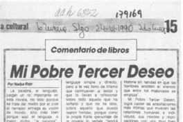Mi pobre tercer deseo  [artículo] Nadya Rojo.