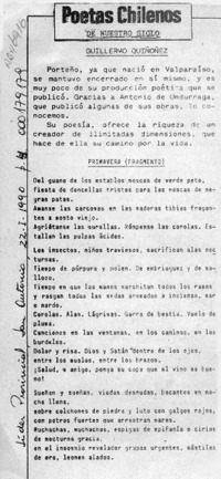 Poetas chilenos de nuestro siglo  [artículo].