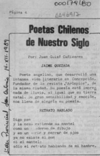 Poetas chilenos de nuestro siglo  [artículo] Juan Guixé Cañizares.