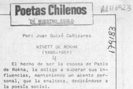 Poetas chilenos de nuestro siglo  [artículo] Juan Guixé Cañizares.