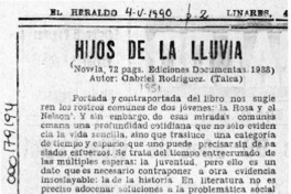 Hijos de la lluvia  [artículo] Juan Mihovilovic H.