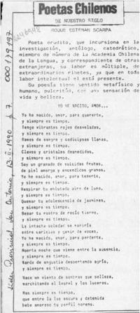 Poetas chilenos de nuestro siglo  [artículo].