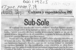 Sub-sole  [artículo] Agustina Bascur Aravena.