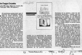 Entre fuegos cruzados  [artículo] Hermógenes Pérez de Arce I.