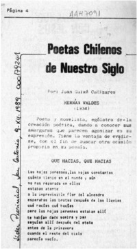 Poetas chilenos de nuestro siglo  [artículo] Juan Guixé Cañizares.