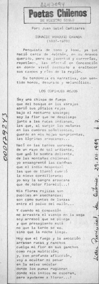 Poetas chilenos de nuestro siglo  [artículo] Juan Guixé Cañizares.