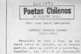Poetas chilenos de nuestro siglo  [artículo] Juan Guixé Cañizares.