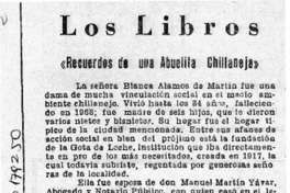 "Recuerdos de una abuela chillaneja"