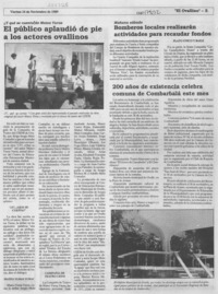 El Público aplaudió de pie a los actores ovallinos