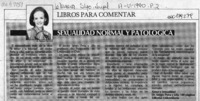 Sexualidad normal y patológica  [artículo] M. Teresa Herreros.