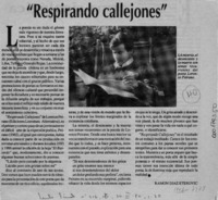 "Respirando callejones"  [artículo] Ramón Díaz Eterovic.