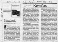 Emociones y lenguaje en educación y política  [artículo] Jéssica Atal.