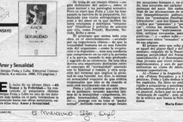 Amor y sexualidad  [artículo] María Ester Roblero.