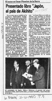 Presentado libro "Japón, el país de Akihito"  [artículo].