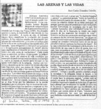 Las arenas y las vidas