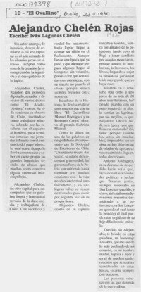 Alejandro Chelén Rojas  [artículo] Iván Lagunas Chelén.