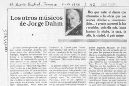 Los otros músicos de Jorge Dahm  [artículo] Wellington Rojas Valdebenito.