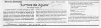 "Lumbre de aguas"  [artículo] Alberto Arraño.