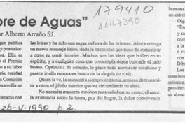 "Lumbre de aguas"  [artículo] Alberto Arraño.