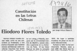 Eliodoro Flores Toledo  [artículo] Jorge Arturo Flores P.