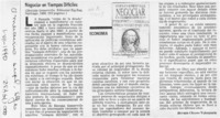 Negociar en tiempos difíciles  [artículo] Hernán Cheyre Valenzuela.