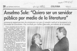 Anselmo Sule, "Quiero ser un servidor público por medio de la literatura"  [artículo].