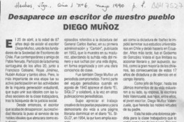 Desaparece un escritor de nuestro pueblo  [artículo] G. Arqueros.