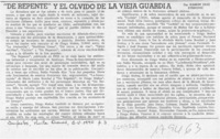 "De repente" y el olvido de la vieja guardia  [artículo] Ramón Díaz Eterovic.