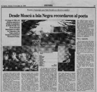 Desde Moscú a Isla Negra recordaron al poeta  [artículo].