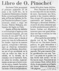 Libro de O. Pinochet  [artículo].
