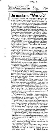 Un moderno "Mustafá"  [artículo] Wilfredo Mayorga.