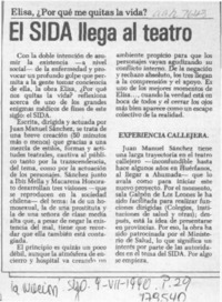 El Sida llega al teatro  [artículo].