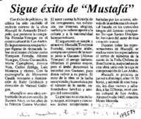 Sigue éxito de "Mustafá"  [artículo].
