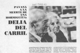 Pavana a la muerte de una hormiguita, Delia del Carril  [artículo] Ana María Díaz.