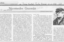 Nicomedes Guzmán  [artículo] Marino Muñoz Lagos.