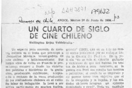 Un cuarto de siglo de cine chileno  [artículo] Welllington Rojas Valdebenito.