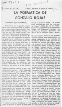 La poemática de Gonzalo Rojas  [artículo] Wellington Rojas Valdebenito.