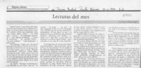 Lecturas del mes  [artículo] Marino Muñoz Lagos.