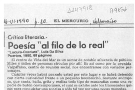 Poesía "al filo de lo real"  [artículo] Mario Tomás Schilling F.