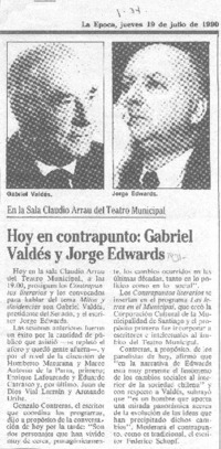 Hoy en contrapunto, Gabriel Valdés y Jorge Edwards