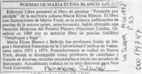 Poemas de María Elena Blanco