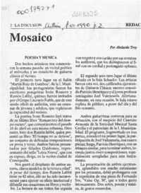 Mosaico  [artículo] Abelardo Troy.