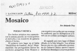 Mosaico  [artículo] Abelardo Troy.