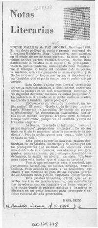 Notas literarias  [artículo] Mesa Seco.