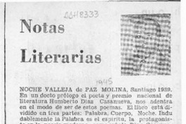 Notas literarias  [artículo] Mesa Seco.